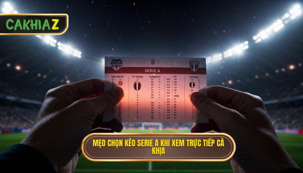 Mẹo chọn kèo Serie A khi xem trực tiếp Cà Khịa