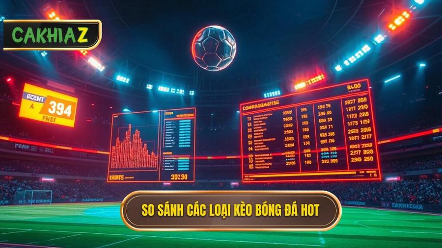Bảng so sánh các loại kèo phổ biến trong trận hot