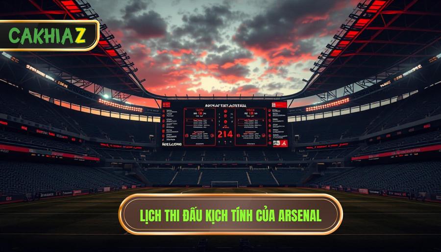 Lịch thi đấu kịch tính của Arsenal
