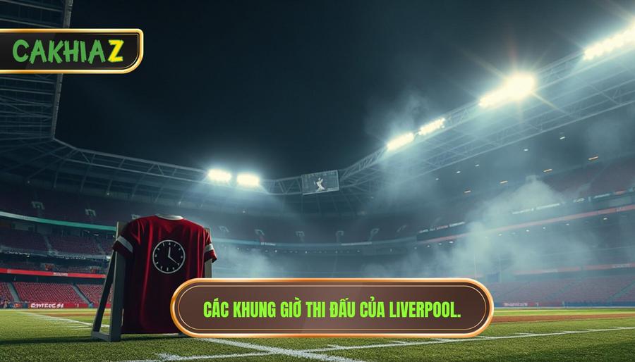 Các khung giờ thi đấu của Liverpool.