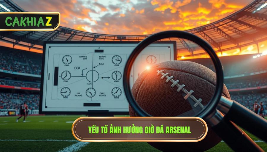 Yếu tố ảnh hưởng giờ đá Arsenal